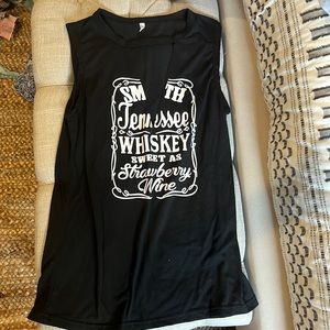 Tennessee whiskey v neck cutout shirt